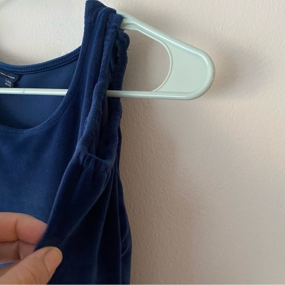 Tommy Hilfiger Flag Blue Velour Cold-Shoulder Jumpsuit size large - Picture 5 of 5